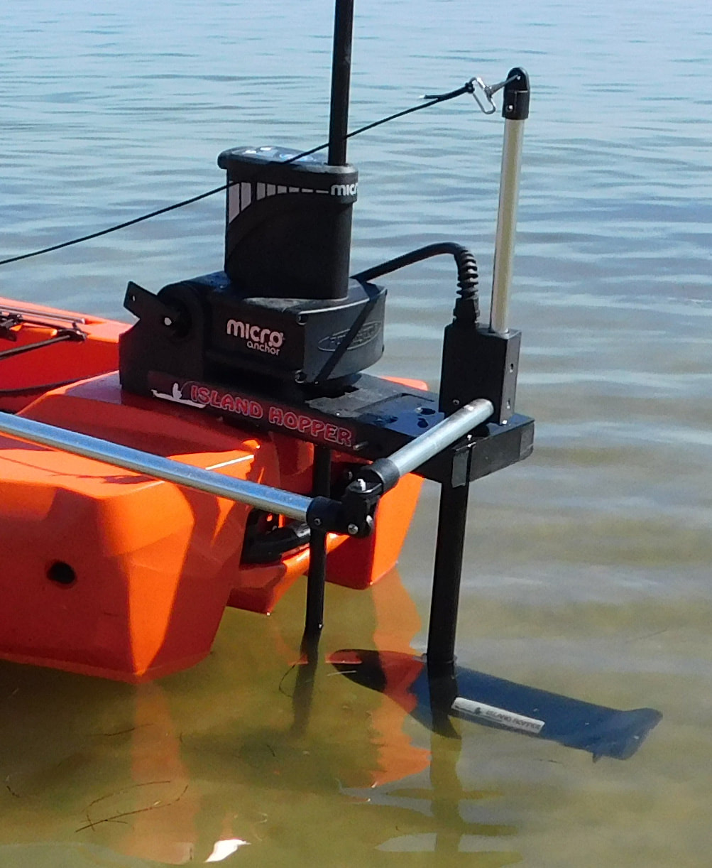 trolling Motor Lightweight Electric Outboard Motors with Adjustable Handle,  Hand-Steer Trolling Motor for Canoe/Pontoon Boat, 55lb Thrust Boat Motor